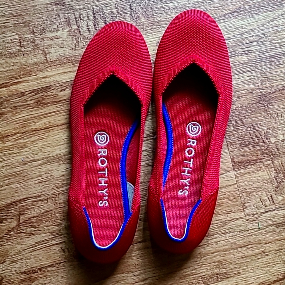 Rothy's Bright Red "The Flat" 7 1/2